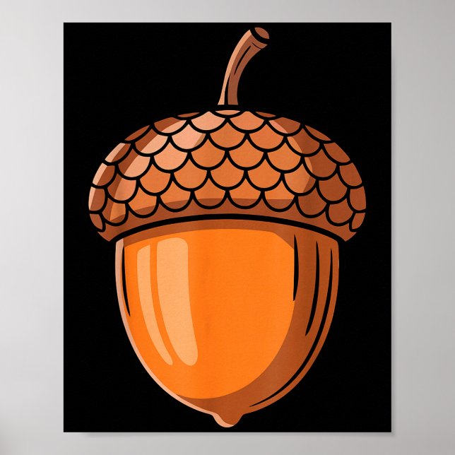 Poster Acorn Shirt Adult Men Women Kids Brown Oaknut Cost (Frente)