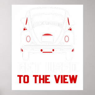Poster acostumar-se com a vista VW Beetle