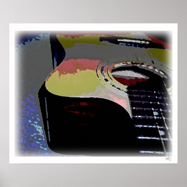 Poster Acoustical Guitar (watercolor) (Frente)