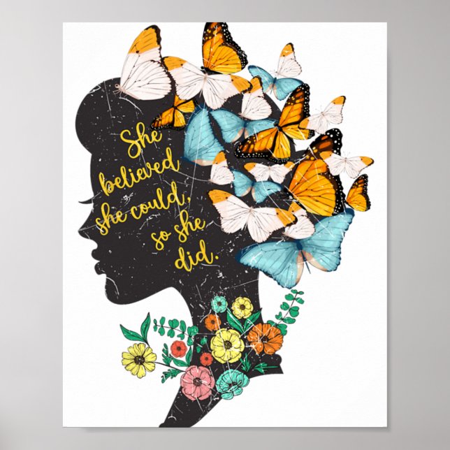 Poster Acreditava Que Podia, Ela Fez Camisas Feministas (Frente)