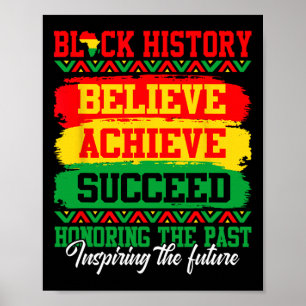 Poster Acredite Alcance Sucesso Mês da História Negra Pre