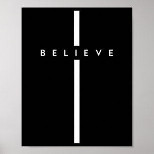 Poster Acredite em Deus, Jesus, religioso cristão Páscoa