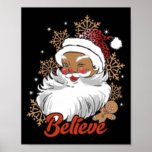 Poster Acredite em Papais noeis africanos Blac Natal afro