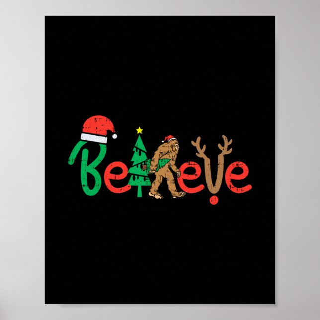 Poster acredite em papais noeis do pântano de renas de re (Frente)