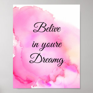 Poster Acredite em seus sonhos em cores