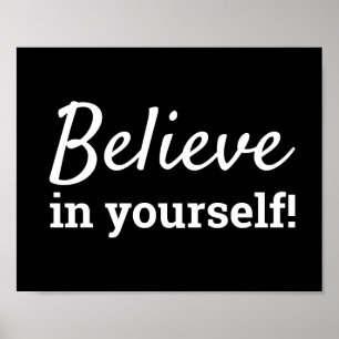 Poster Acredite em Si Mesmo Inspiração Citação Motivacion