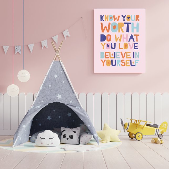 Poster Acredite em si mesmo motivacional (Criador carregado)