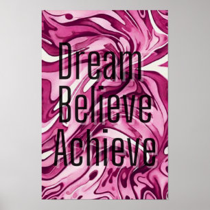 Poster Acredite em si mesmo: Palavras Motivacionais: