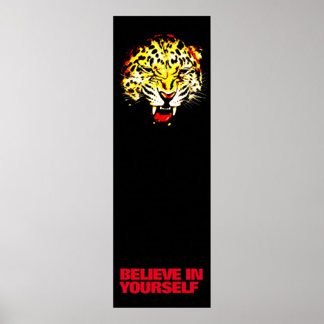Poster Acredite em si mesmo, Pop de Arte Motivacional Leo (Frente)