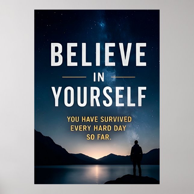 Poster Acredite Em Si Motivacional  (Frente)