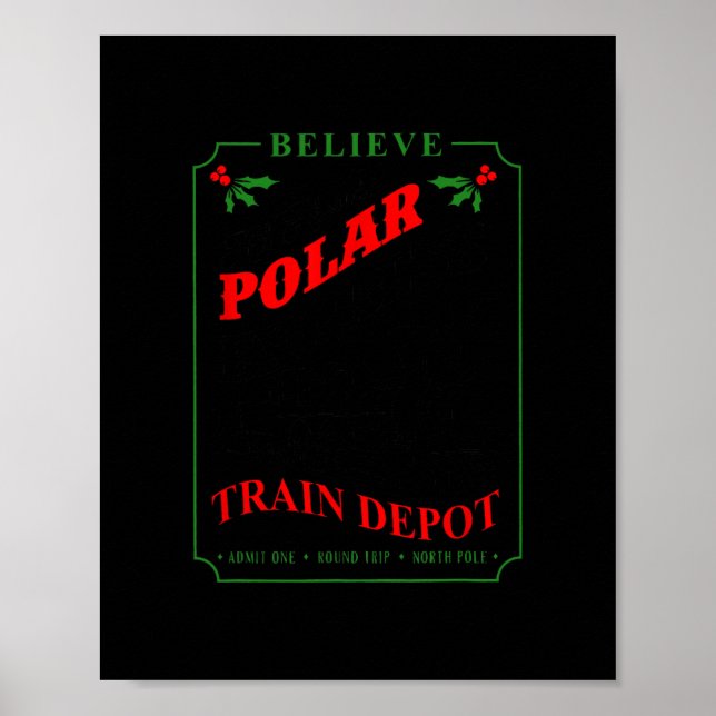 Poster acredite em todos os trens polar express (Frente)