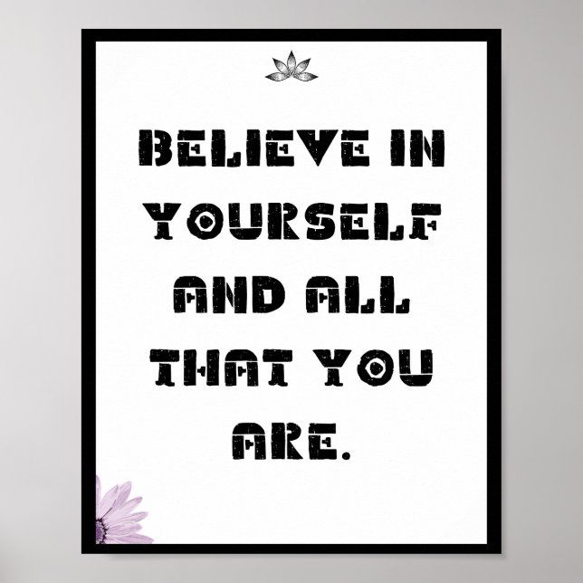 Poster Acredite em você e em tudo o que você é, Cote (Frente)