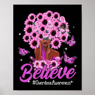 Poster Acredite Mulheres Negras Girassol Cabelo Sobredose