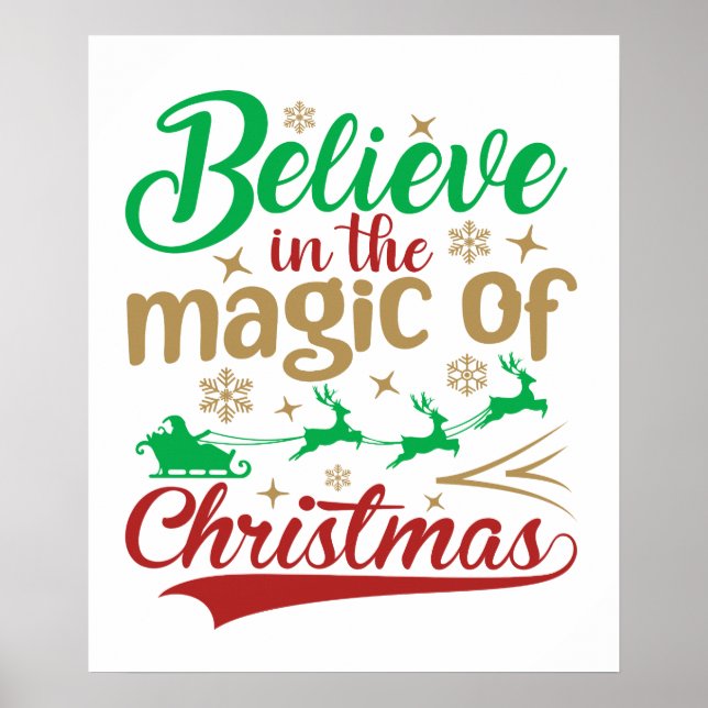 Poster Acredite Na Magia Do Natal  (Frente)