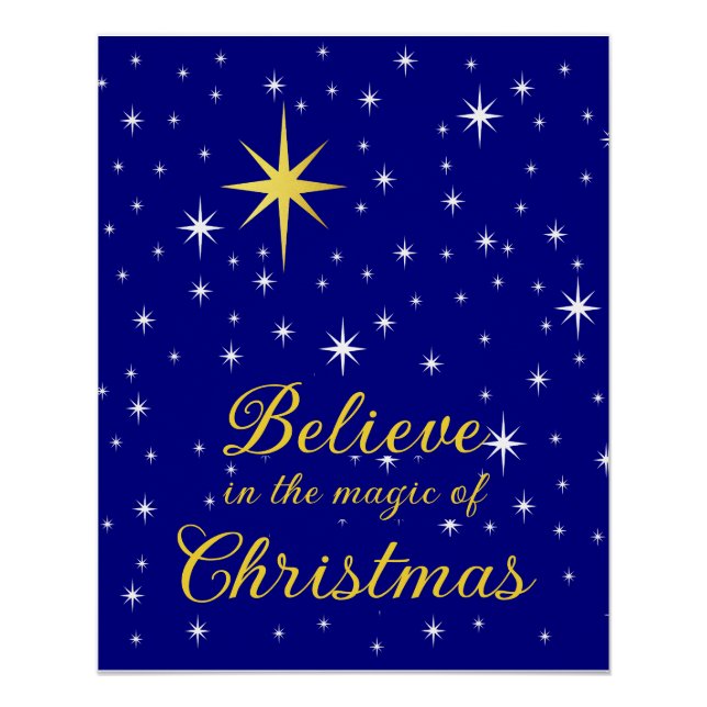 Pôster Acredite na Magia do Natal Poster brilhante (Frente)