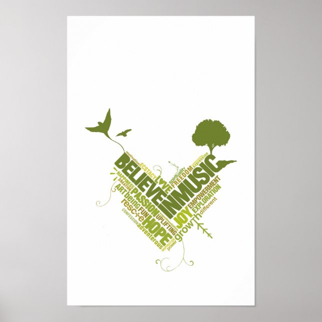 Poster Acredite na música (Frente)