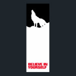 Pôster Acredite na Pop de Arte do Lobo Branco Negro<br><div class="desc">Posters Motivacionais - Coragem Motivacional / Lobo Pop de Arte de Confiança / Trabalho de arte Digital Animal</div>