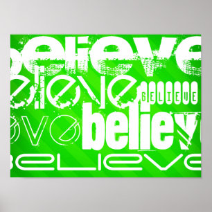 Poster Acredite; Neon Green Stripes