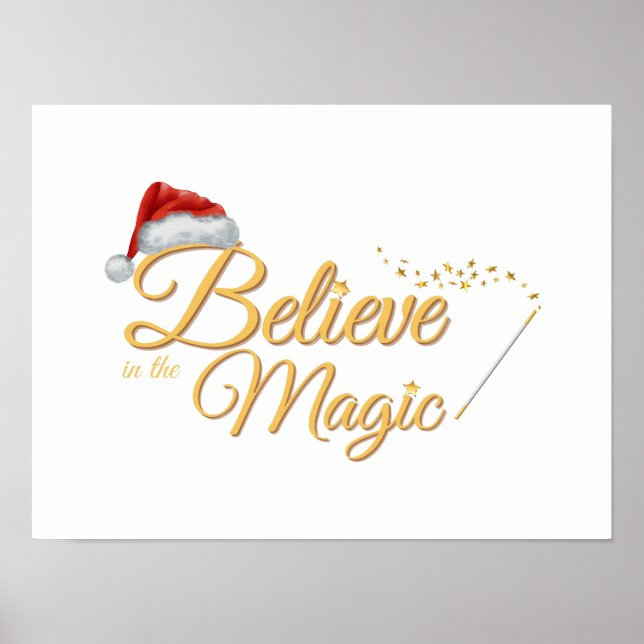Poster Acredite no Design de Feriado Mágico (Frente)