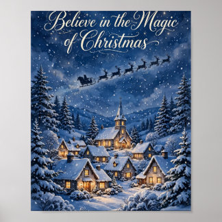 Poster Acredite no Magia do Cartaz da Vila de Natal