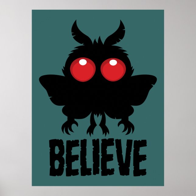 Poster Acredite no Misterioso Mothman (Frente)