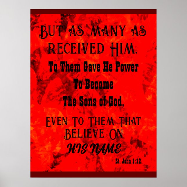 Poster "Acredite No Nome Dele" (Frente)