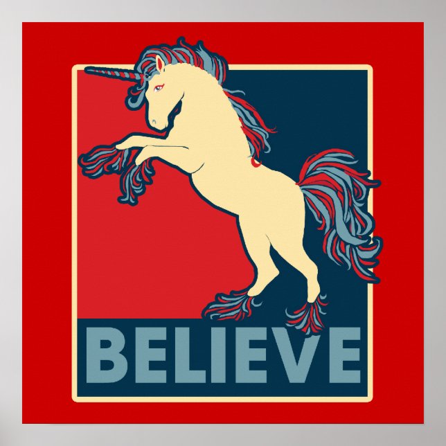 Poster Acredite no Unicórnio (Frente)