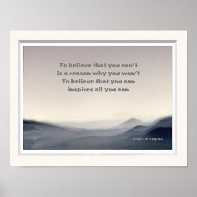 Pôster Acredite que pode (Frente)