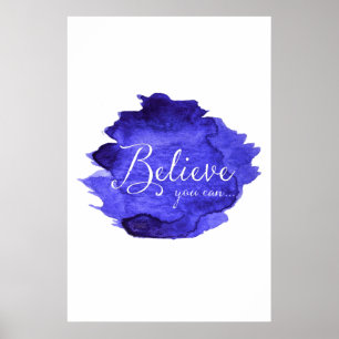 Poster Acredite que você pode citações inspiradas da