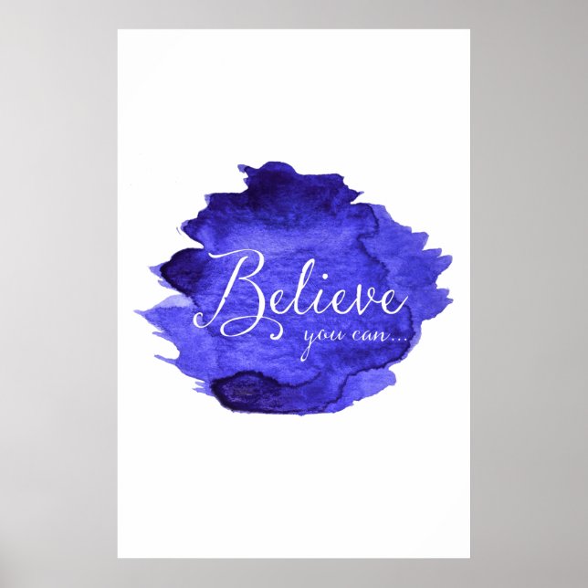Poster Acredite que você pode passar uma citação inspirac (Frente)