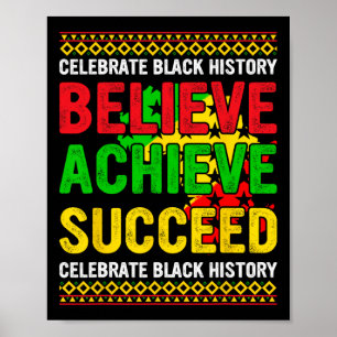 Poster Acreditem em alcançar o sucesso da história negra 