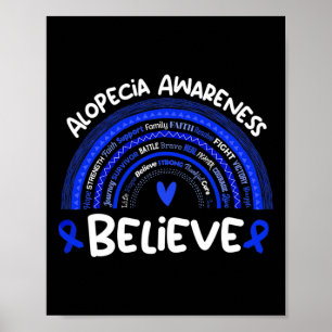 Poster Acreditem na Alopecia Consciência Mês Alopécia