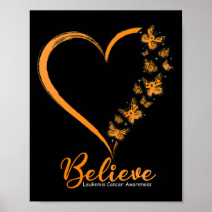 Poster Acreditem na consciência da leucemia Faixa Laranja
