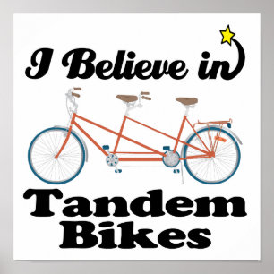 Poster acredito em bicicletas tandem