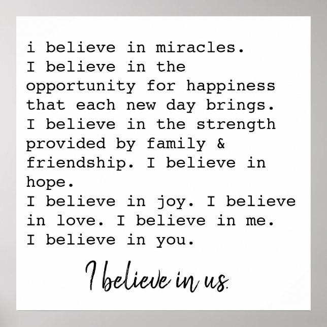 Poster acredito em nós (Frente)