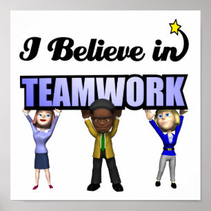 Poster acredito em trabalho em equipe
