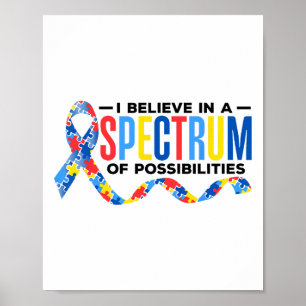 Poster Acredito Num Espectro De Possibilidades Autismo Aw