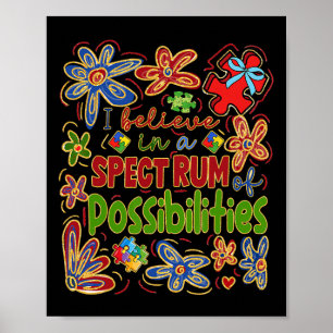 Poster Acredito Num Espectro De Possibilidades Autismo Aw