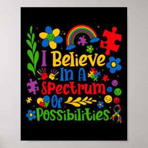 Poster Acredito Num Espectro De Possibilidades Autismo Aw