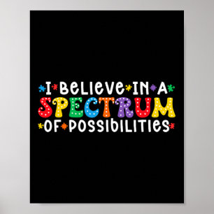 Poster Acredito Num Espectro De Possibilidades Autismo Aw