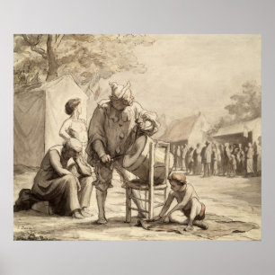 Pôster Acrobats at the Fair c.1865-69