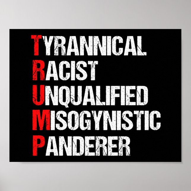 Poster Acrônimo Anti Trump Funny (Frente)