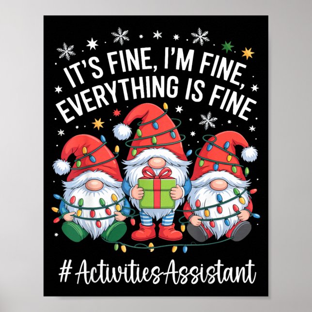 Poster Activities Istant Gnome Everything Is Fine Christm (Frente)