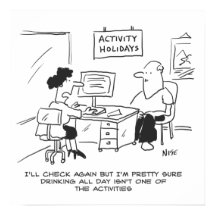 Activity holidays don't include drinking all day