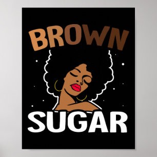 Poster Açúcar Castanho Melanina Castanha Lábios Pele Negr