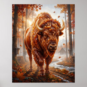 Poster Açúcar de Bison Maple Woods