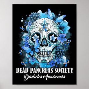 Poster Açúcar Morto Pancreias Sociedade Diabetes Awarene