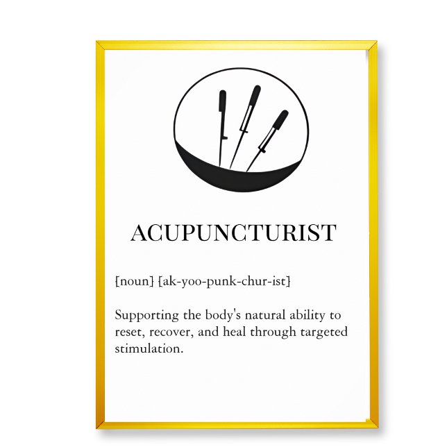 Poster Acupuncture Healing Wall Art for Clinic Wall chart (Acupucture clinic wall decor art,  acupuncture wall chart)
