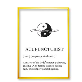 Poster Acupuncture Qi Flow Wall Art for Clinic Office 