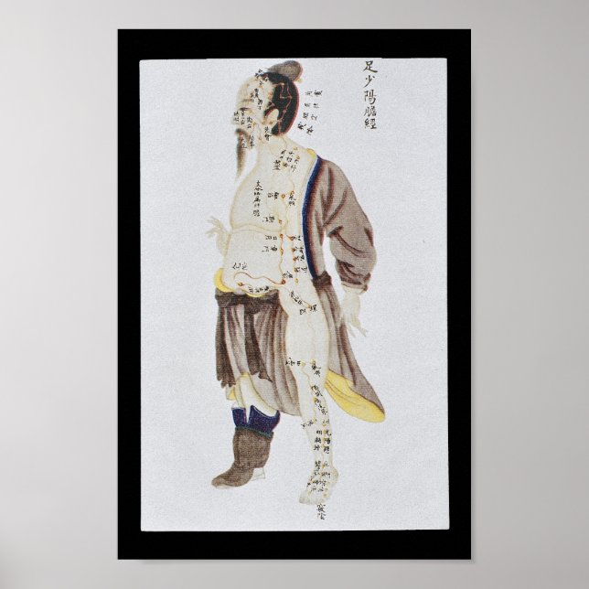 Poster Acupuntura Bladder Meridian Foot Shaoyang (Frente)